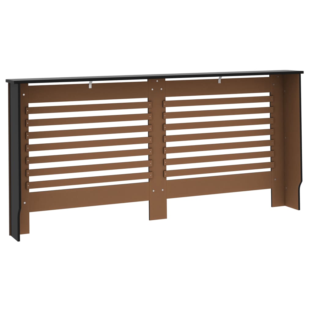 Radiator Cover Black 172x19x81.5 cm MDF