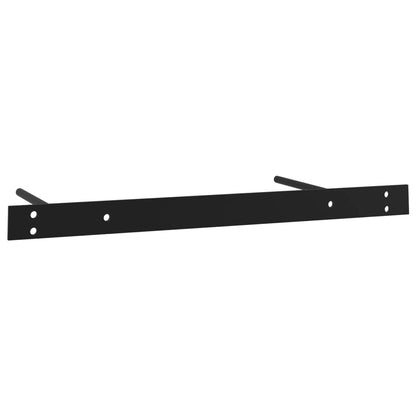 Floating Wall Shelf with Drawer Black 80x25x8 cm