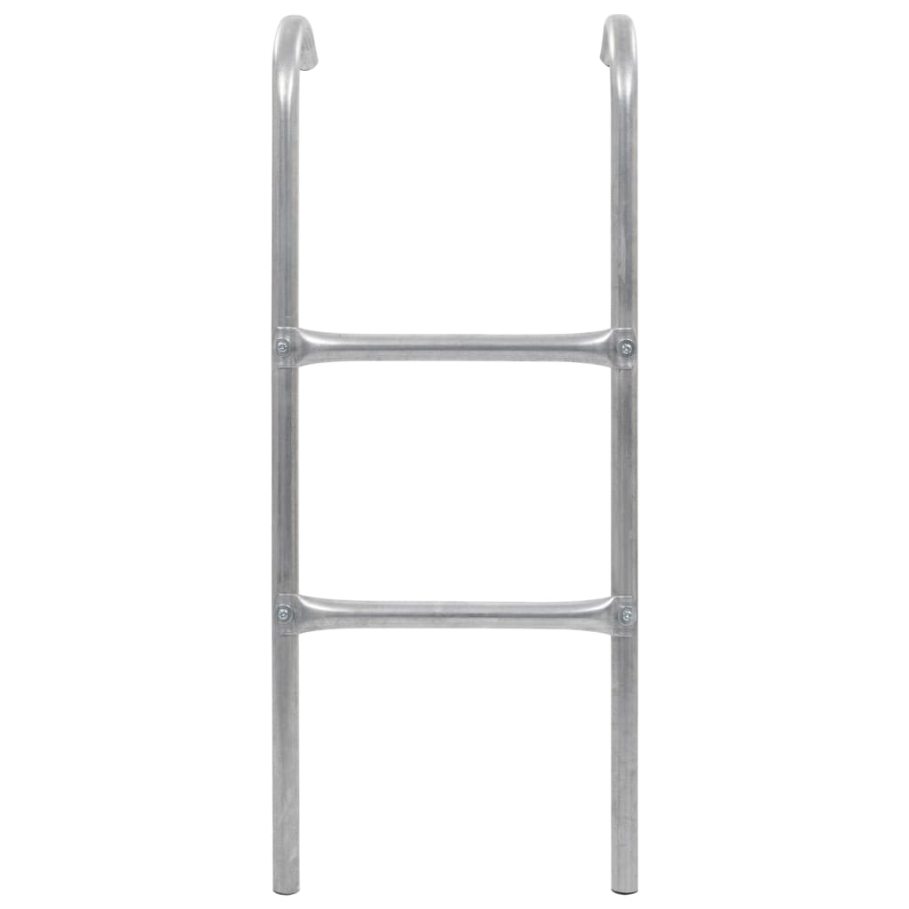 2-Step Trampoline Ladder Steel Silver 72 cm