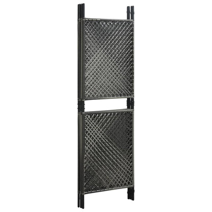 4-Panel Room Divider Poly Rattan Anthracite 240x200 cm