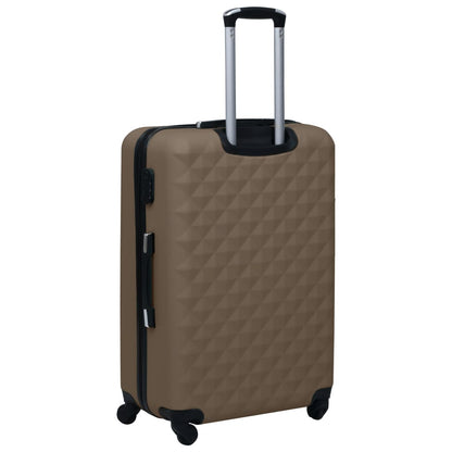 Hardcase Trolley Set 3 pcs Brown ABS