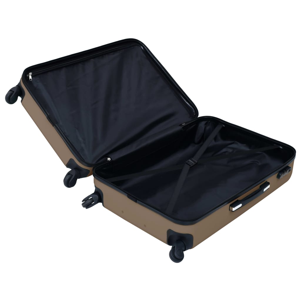 Hardcase Trolley Set 3 pcs Brown ABS