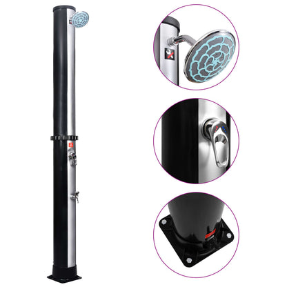 Outdoor Solar Shower with Shower Head and Faucet 40 L