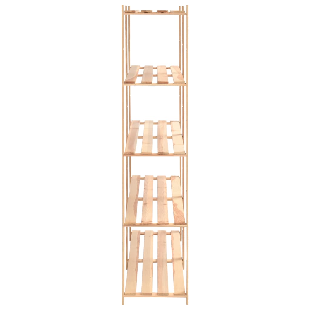 5-Tier Storage Racks 5 pcs 170x38x170 cm Solid Pinewood 500 kg