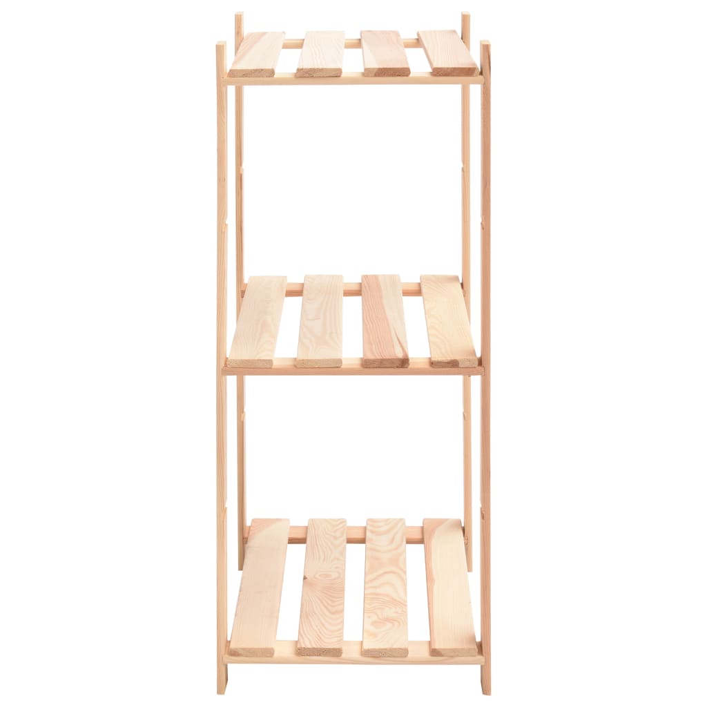 3-Tier Storage Racks 3 pcs 60x38x90 cm Solid Pinewood 150 kg