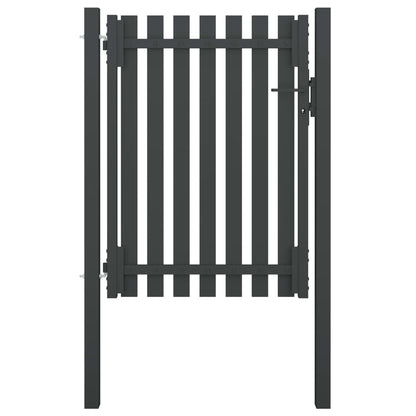 Garden Fence Gate Steel 1x1.7 m Anthracite