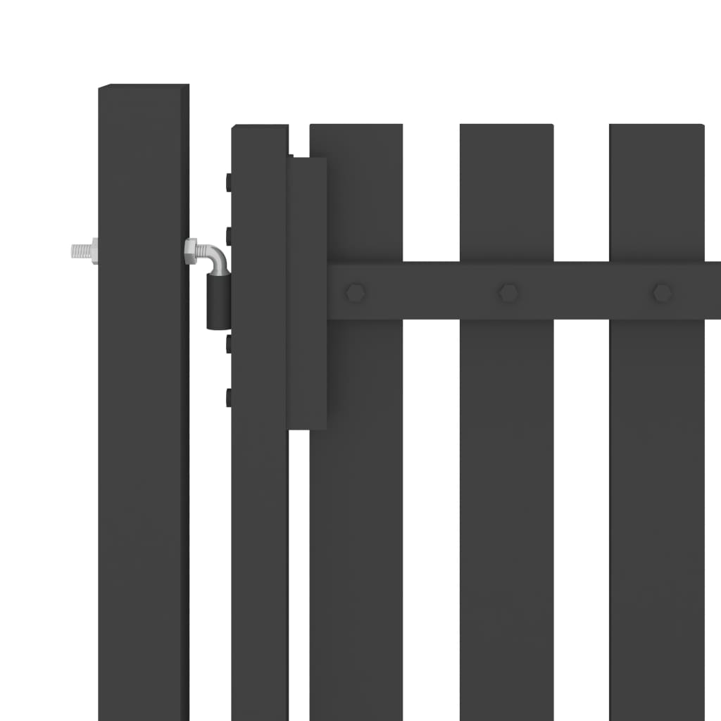 Garden Fence Gate Steel 1x1.7 m Anthracite