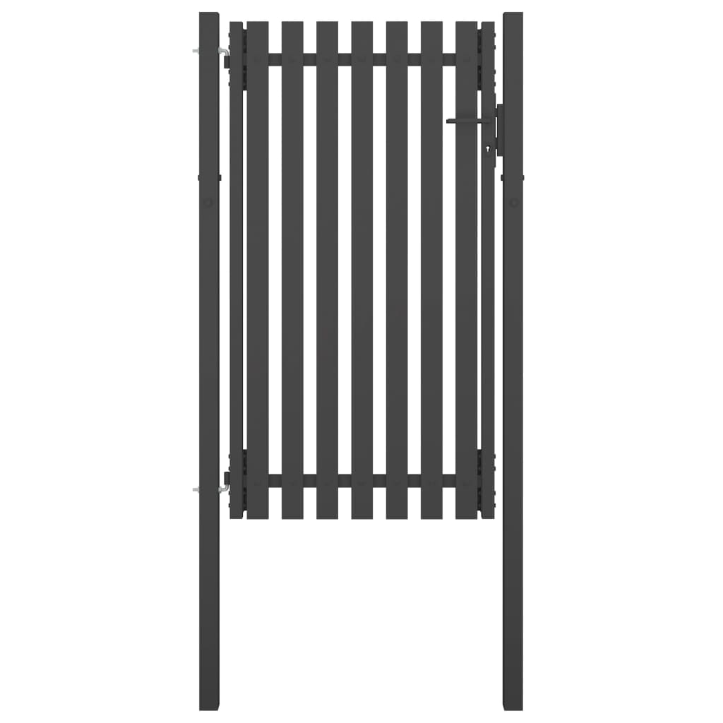 Garden Fence Gate Steel 1x2.25 m Anthracite