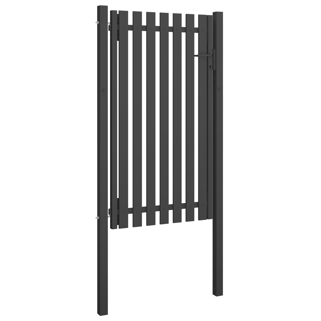 Garden Fence Gate Steel 1x2.25 m Anthracite