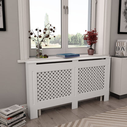 Radiator Covers 2 pcs White 152x19x81.5 cm MDF