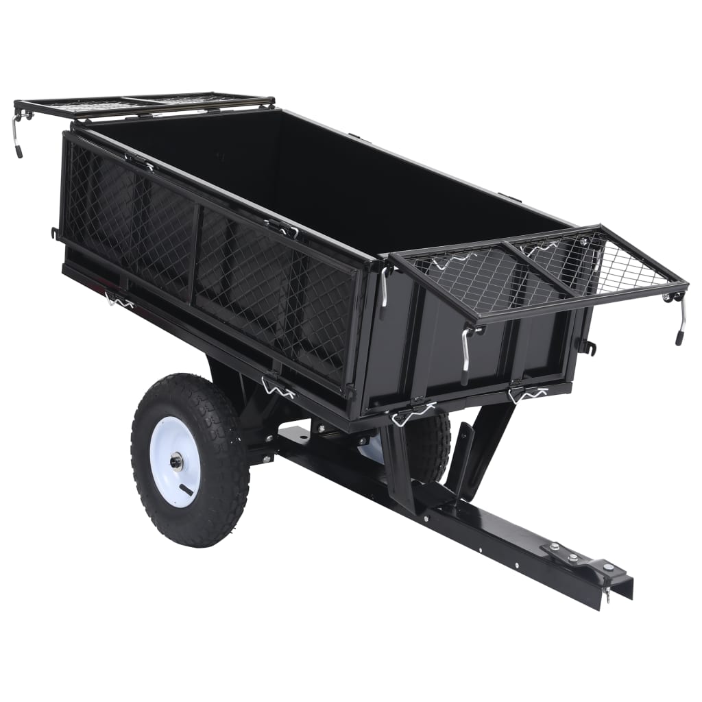 Tipping Trailer for Lawn Mower 150 kg Load