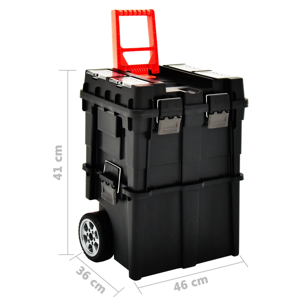 Tool Organiser Trolley with Handle 46x36x41 cm