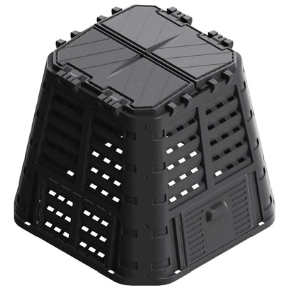 Garden Composter Black 93.3x93.3x80 cm 480 L