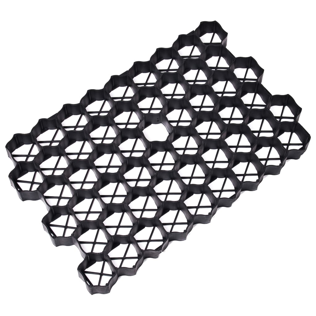 Grass Grids 16 pcs Black 60x40x3 cm Plastic