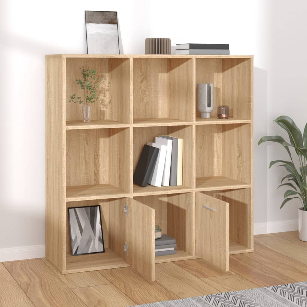 Book Cabinet Sonoma Oak 98x30x98 cm Engineered Wood