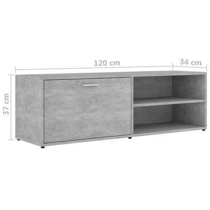 TV Cabinet Concrete Grey 120x34x37 cm Engineered Wood