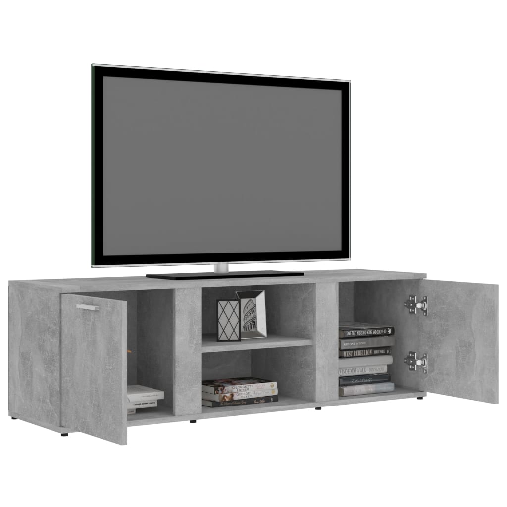 TV Cabinet Concrete Grey 120x34x37 cm Engineered Wood