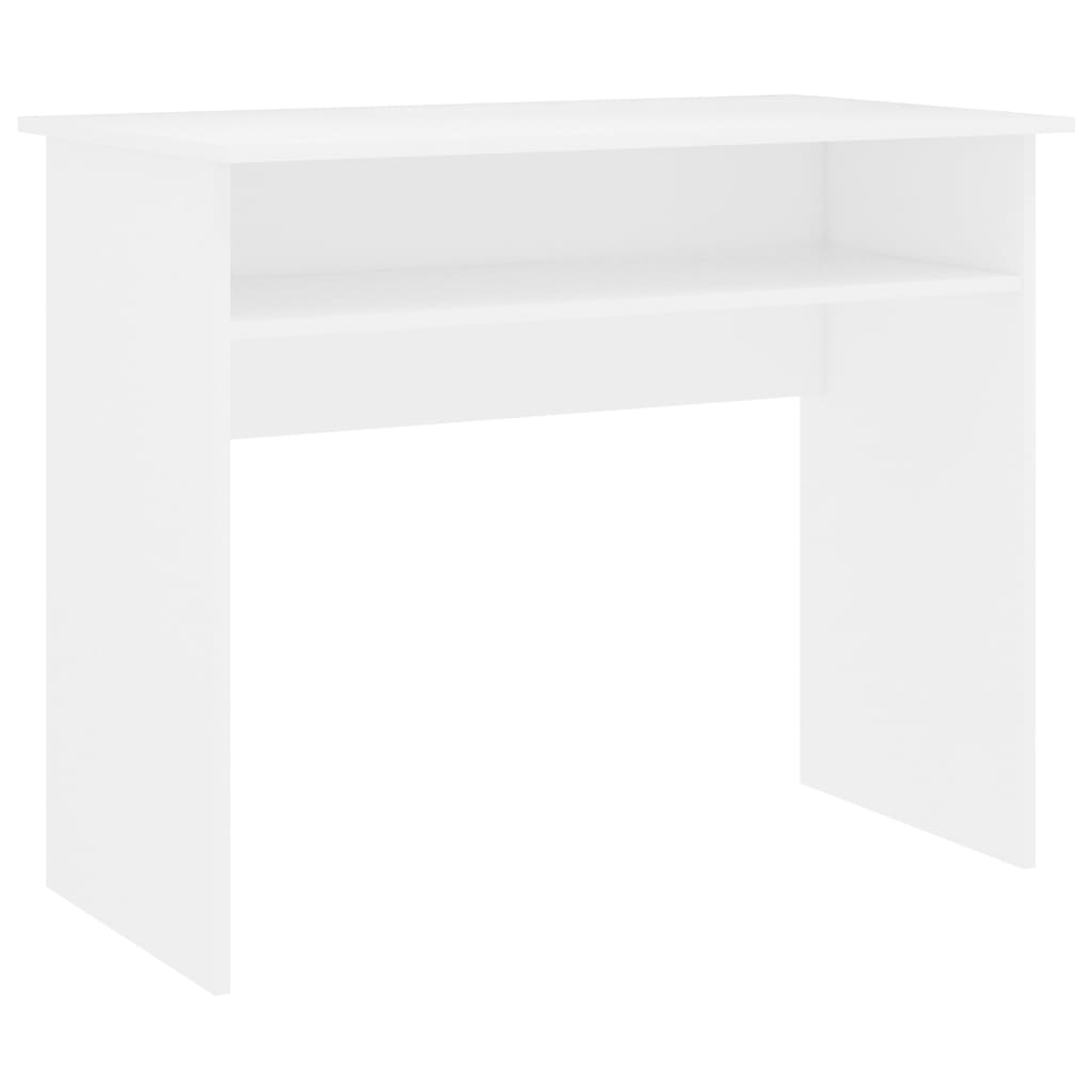 Desk White 90x50x74 cm Engineered Wood