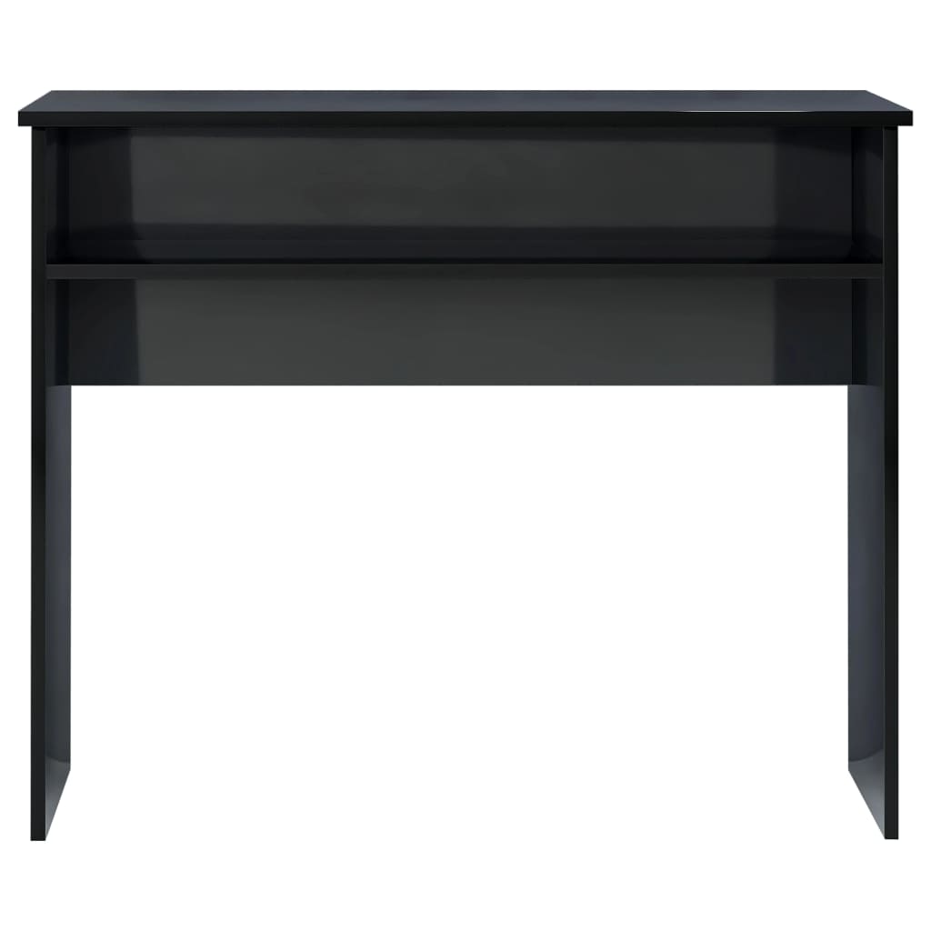 Desk High Gloss Black 90x50x74 cm Engineered Wood