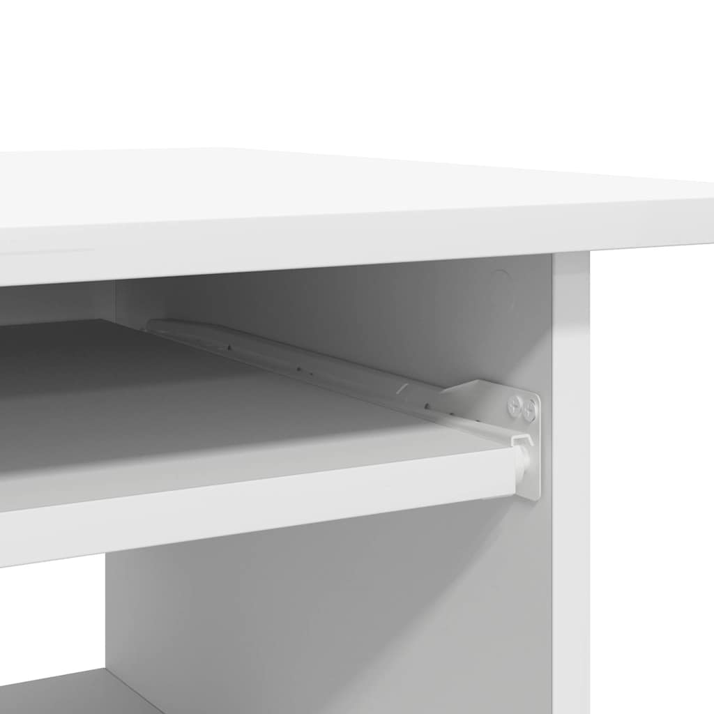 Desk White 80x45x74 cm Engineered Wood