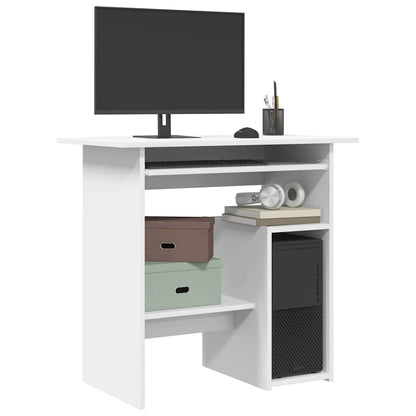 Desk White 80x45x74 cm Engineered Wood