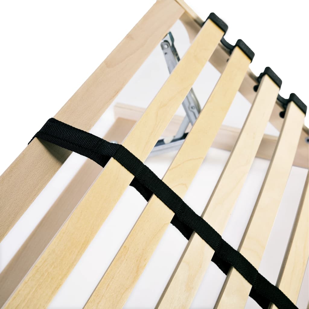 Slatted Bed Bases 2 pcs with 28 Slats 7 Zones 90x200 cm