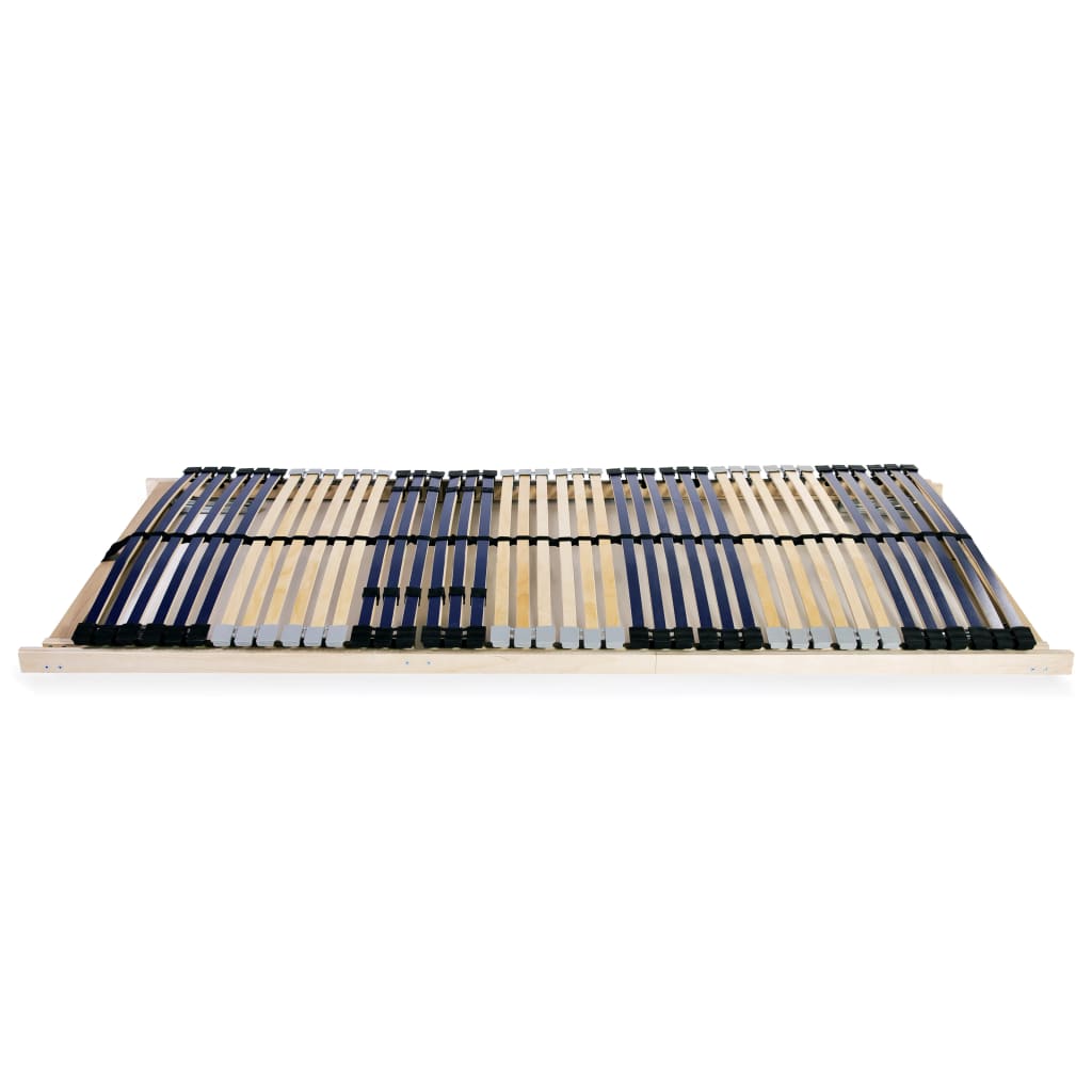 Slatted Bed Bases without Mattress 2 pcs with 42 Slats 90x200 cm