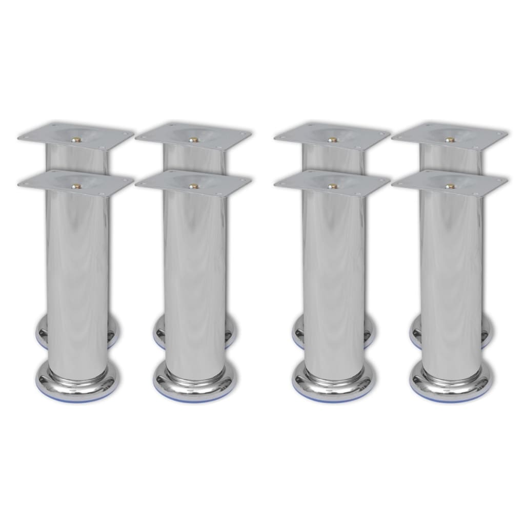 Sofa Legs 8 pcs Round Chrome 180 mm