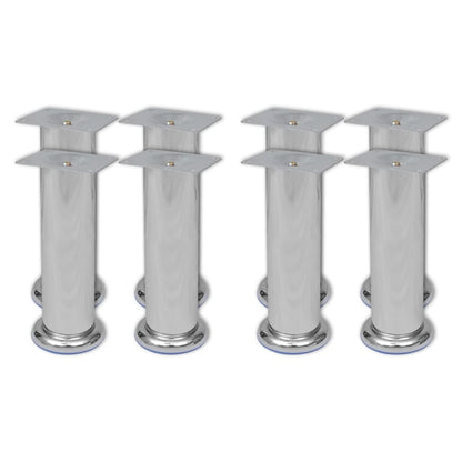 Sofa Legs 8 pcs Round Chrome 180 mm