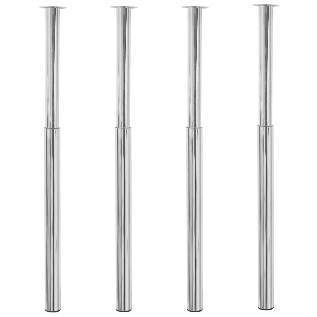 Telescopic Table Legs 4 pcs Chrome 710 mm-1100 mm