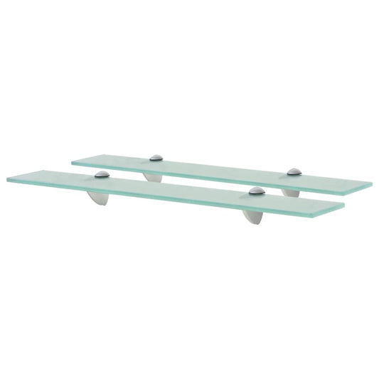 Floating Shelves 2 pcs Glass 60x10 cm 8 mm