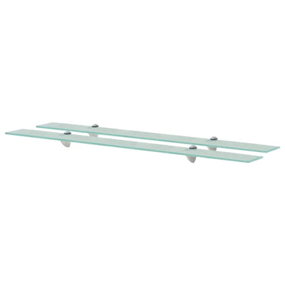 Floating Shelves 2 pcs Glass 100x20 cm 8 mm