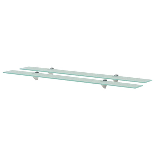 Floating Shelves 2 pcs Glass 100x20 cm 8 mm