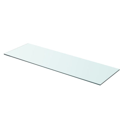 Shelves 2 pcs Panel Glass Clear 80x25 cm