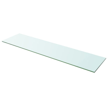 Shelves 2 pcs Panel Glass Clear 100x25 cm