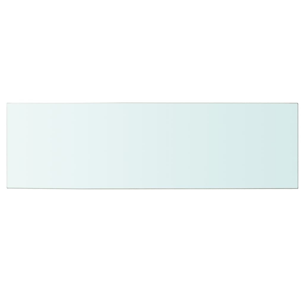 Shelves 2 pcs Panel Glass Clear 100x30 cm