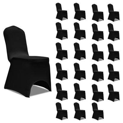 Chair Cover Stretch Black 24 pcs