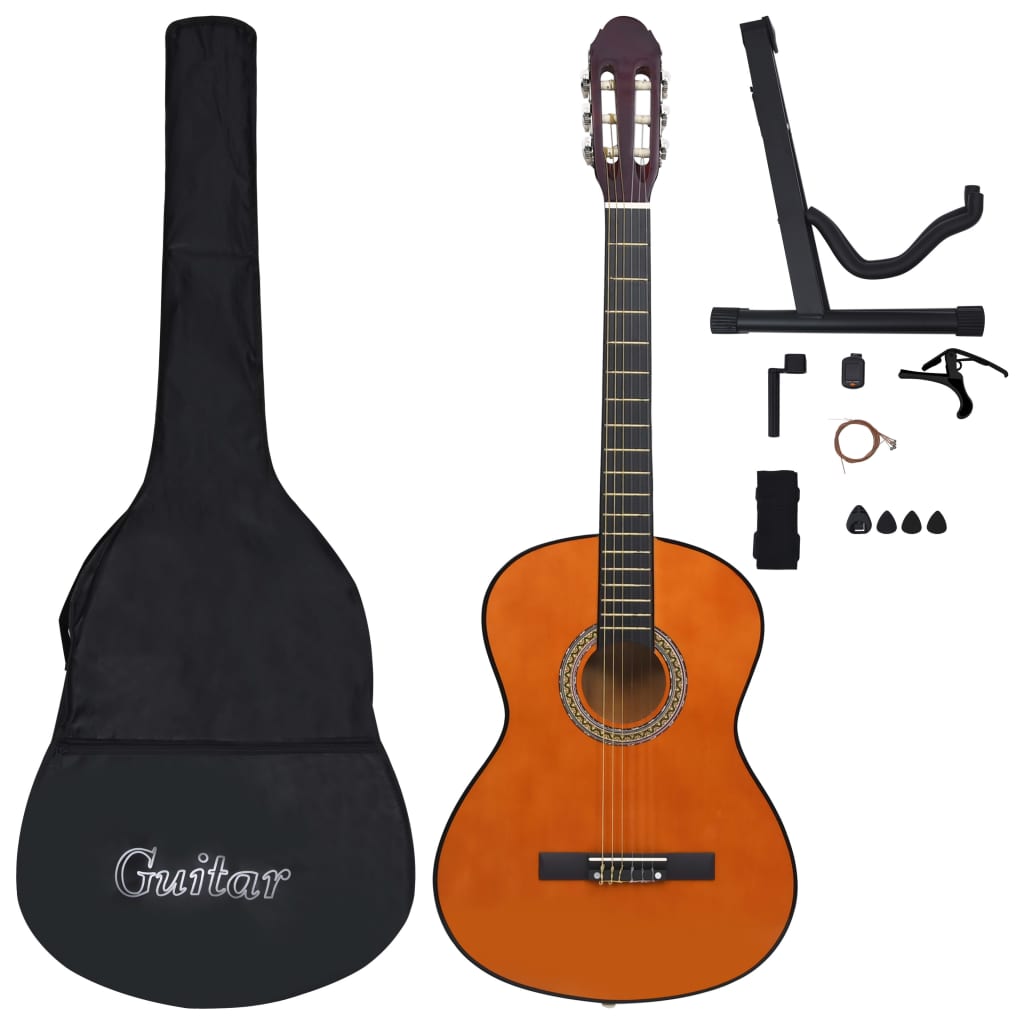 12 Piece Classical Guitar Beginner Set 4/4 39"