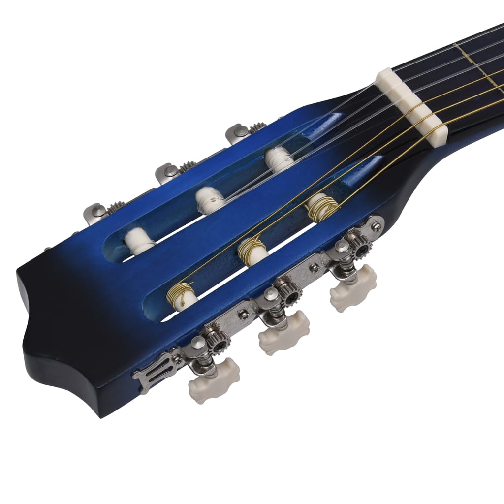 Western Classical Cutaway Guitar with 6 Strings Blue Shaded 38