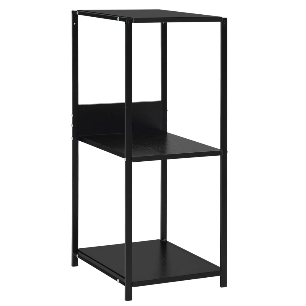 Small Straight Book Shelf Black 33.5x39.6x79.7 cm Engineered Wood