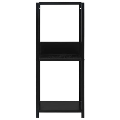 Small Straight Book Shelf Black 33.5x39.6x79.7 cm Engineered Wood