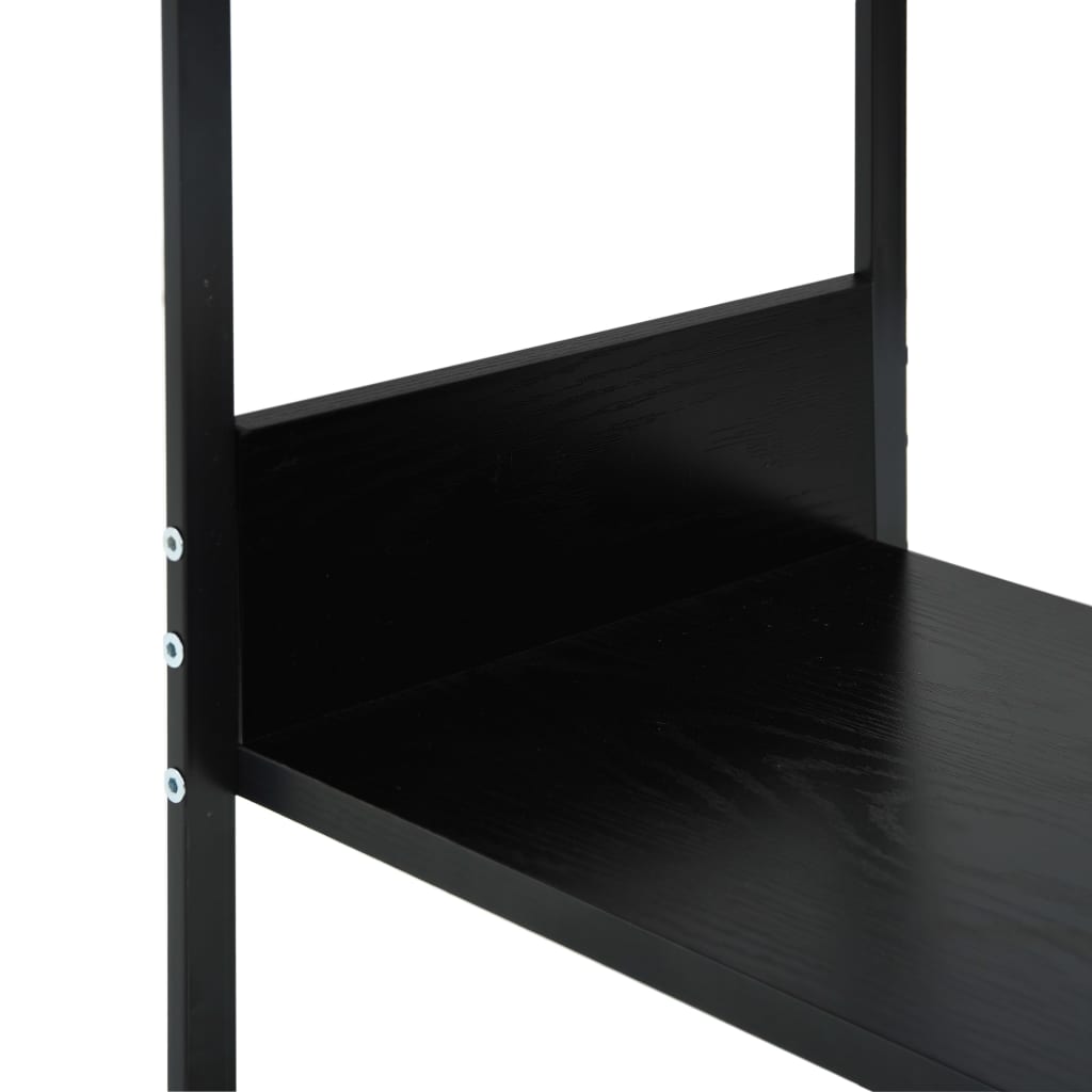 Small Straight Book Shelf Black 33.5x39.6x79.7 cm Engineered Wood