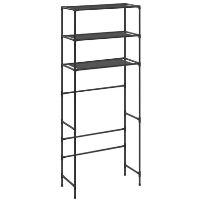 3-Tier Storage Rack over Laundry Machine Black 69x28x169 cm