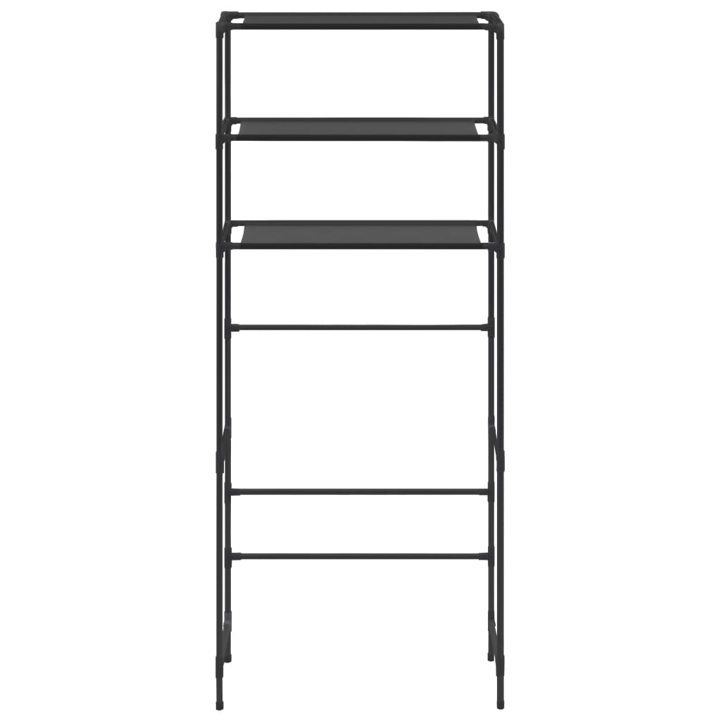 3-Tier Storage Rack over Laundry Machine Black 69x28x169 cm