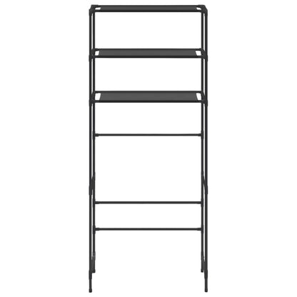 3-Tier Storage Rack over Laundry Machine Black 69x28x169 cm