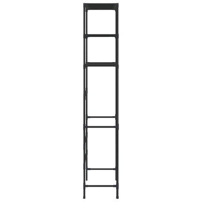 3-Tier Storage Rack over Laundry Machine Black 69x28x169 cm