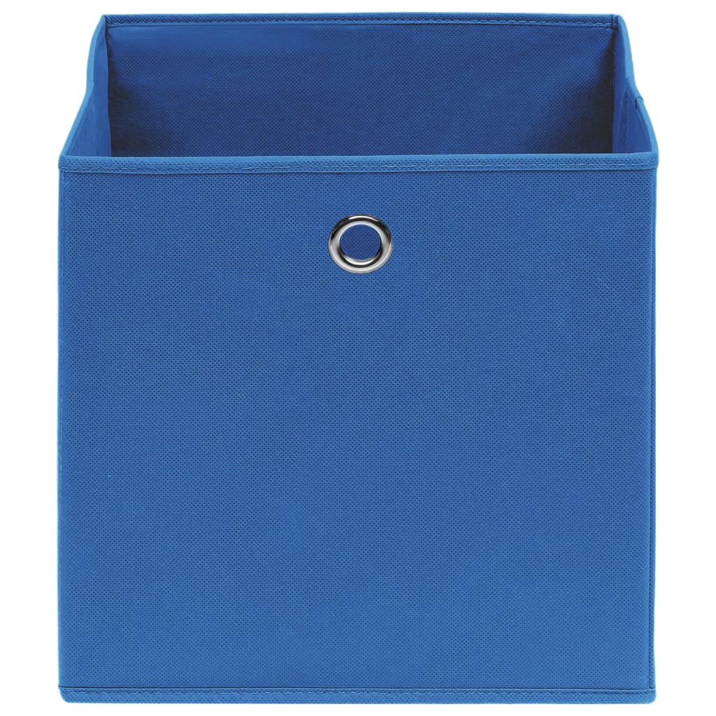 Storage Boxes 10 pcs Blue 32x32x32 cm Fabric