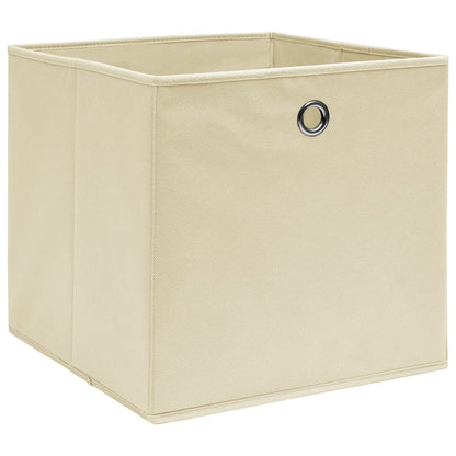 Storage Boxes 4 pcs Cream 32x32x32 cm Fabric