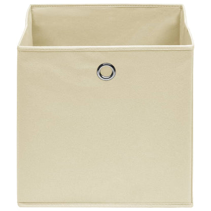 Storage Boxes 4 pcs Cream 32x32x32 cm Fabric