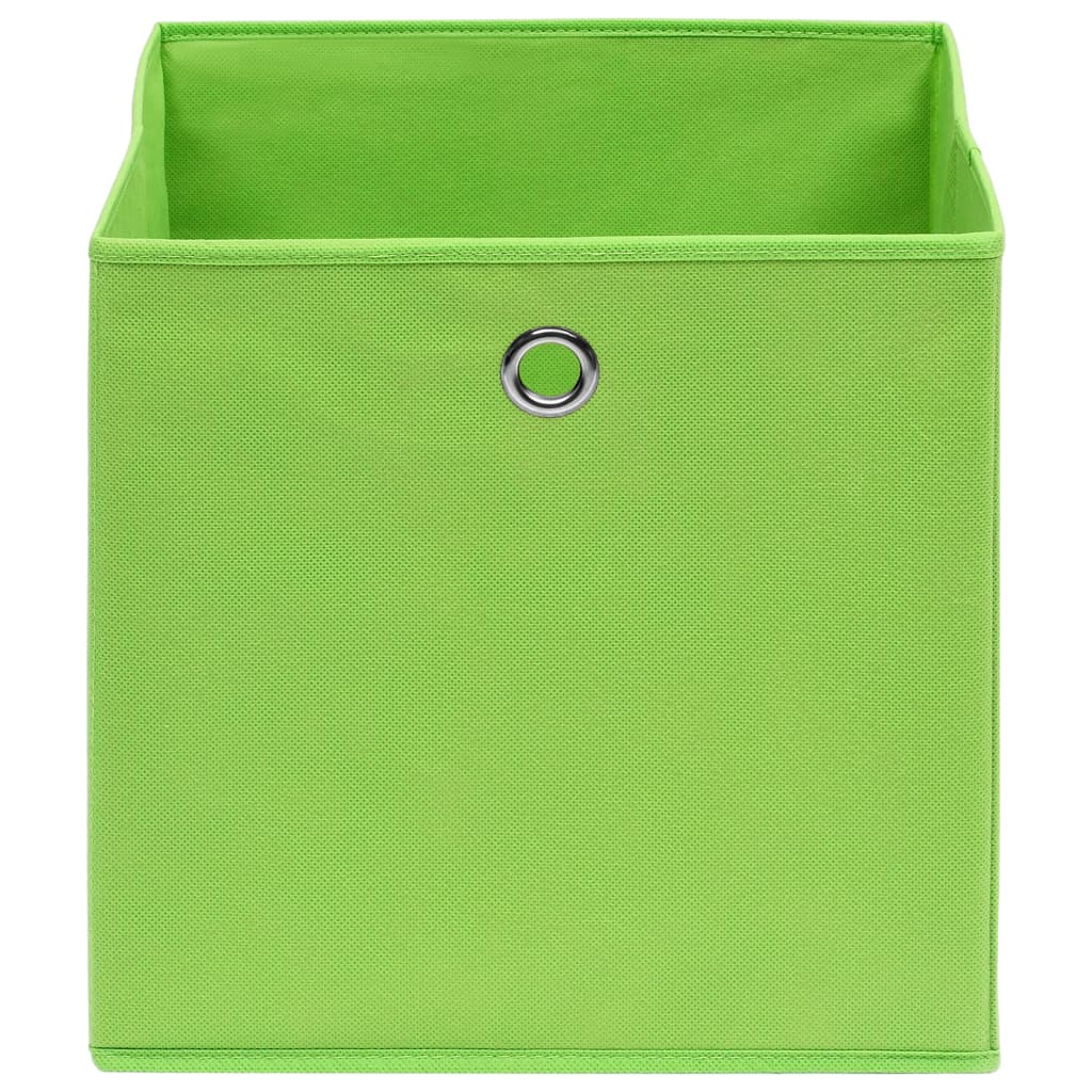 Storage Boxes 10 pcs Green 32x32x32 cm Fabric